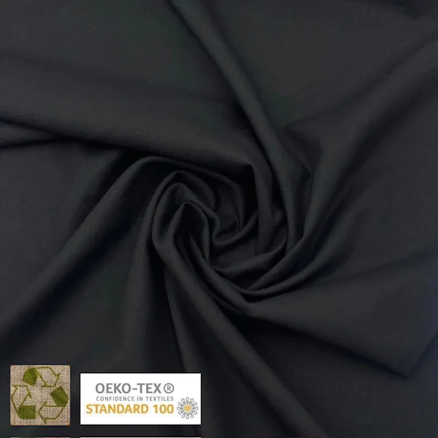 Linho Mistura Reciclado – Preto
