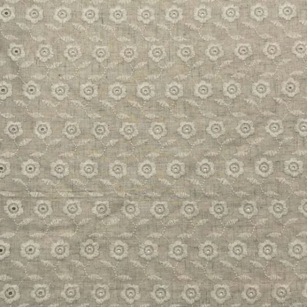 Linho Viscose Bordado – Bege
