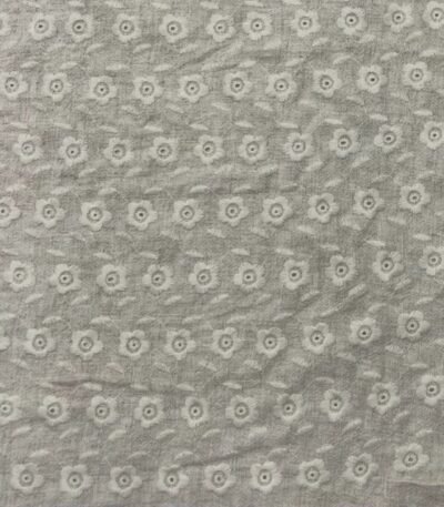 Linho Viscose Bordado – Natural