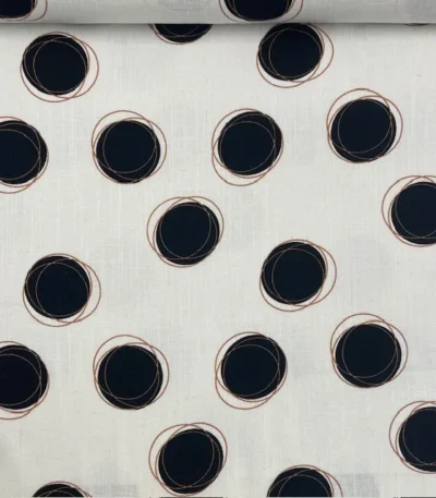 Linho Viscose Dots – Preto