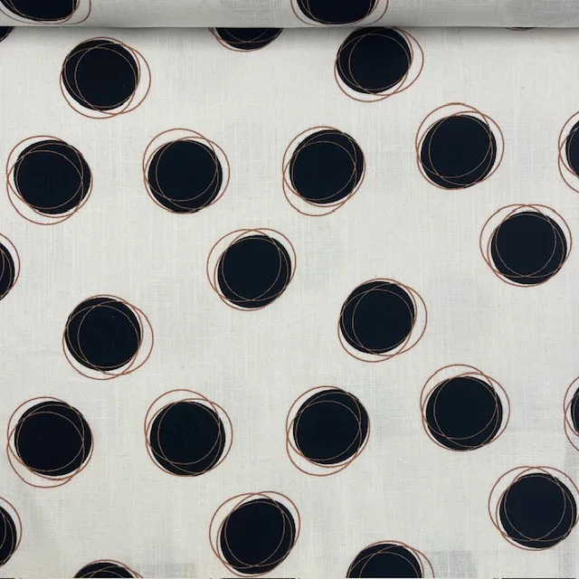 Linho Viscose Dots – Preto