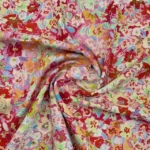 Linho Viscose Happy Flowers – Rosa - imagem 2