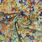 Linho Viscose Happy Flowers – Verde - imagem 2