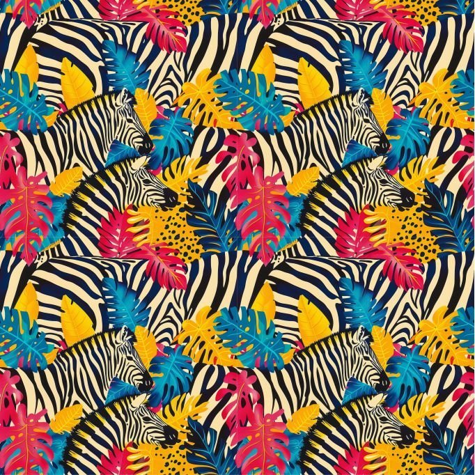 Lycra Estampada – Zebra Multicolor