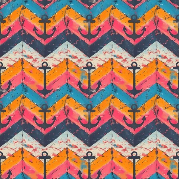 Lycra Estampada – Chevron Âncora