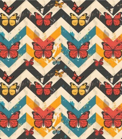 Lycra Estampada – Chevron Butterfly