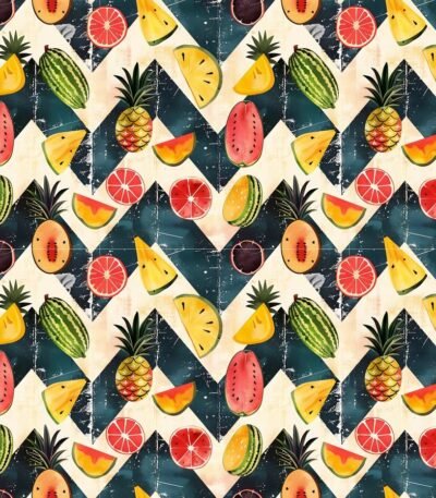 Lycra Estampada – Chevron Fruits