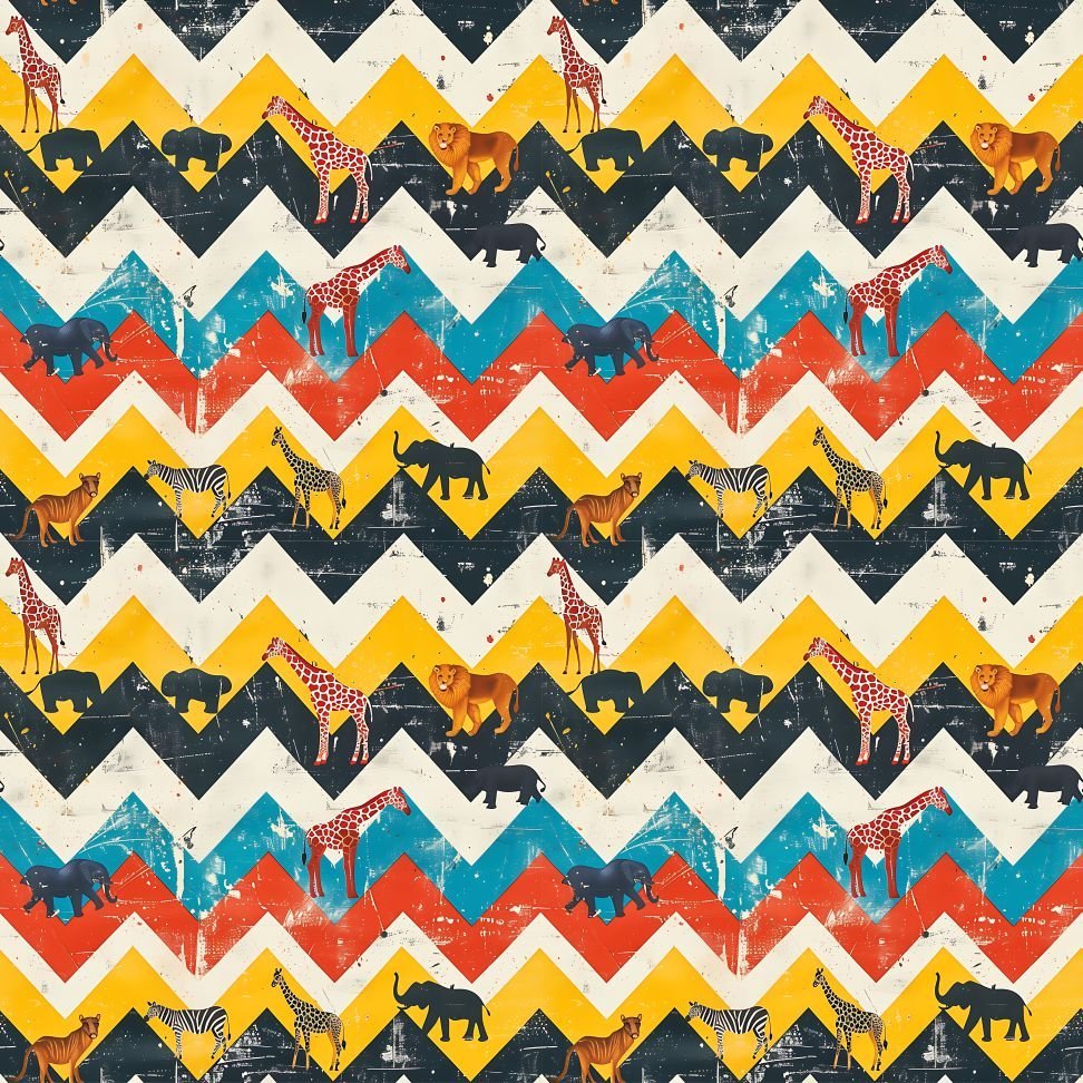 Lycra Estampada – Chevron Safari