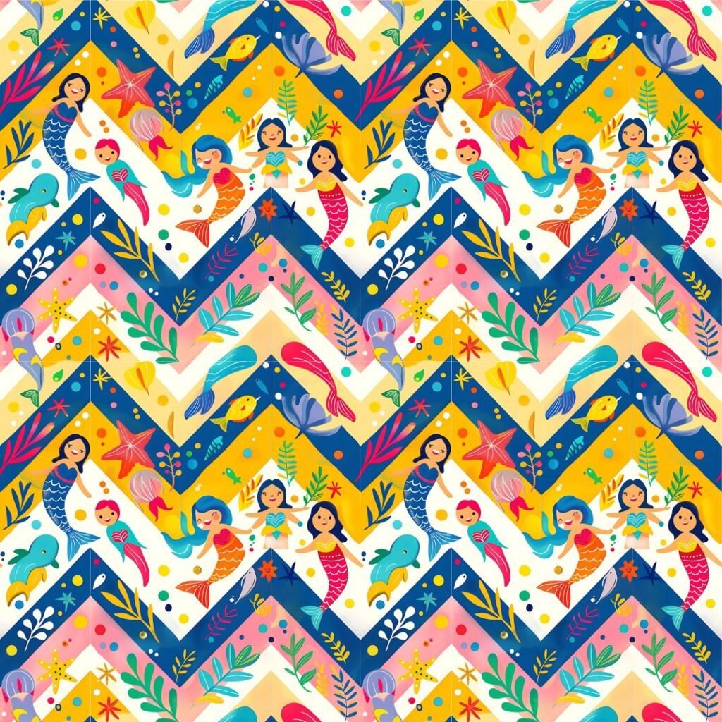 Lycra Estampada – Chevron Sereia