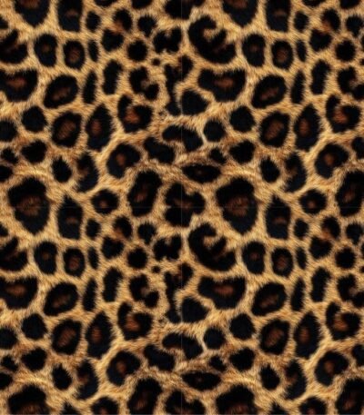 Lycra Estampada – Leo Bege Black