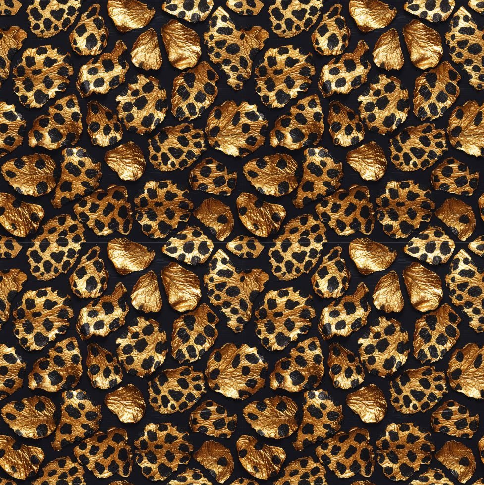 Lycra Estampada – Leo Black Gold