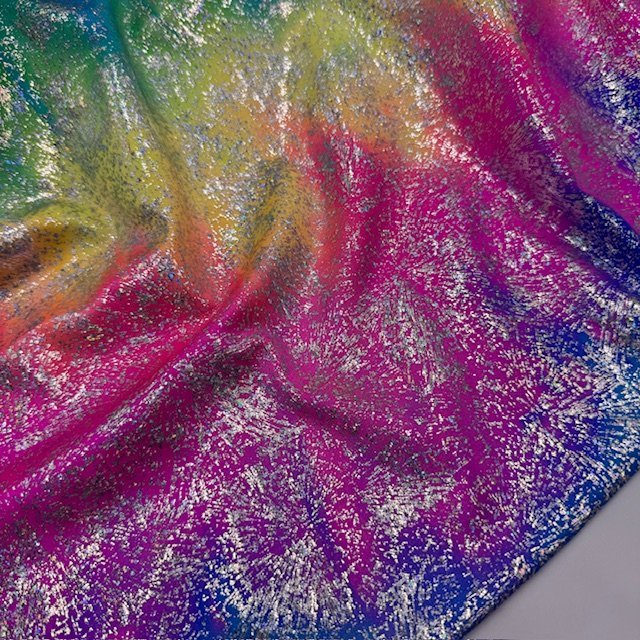 Lycra Flash Foile – Neon Azul Pink