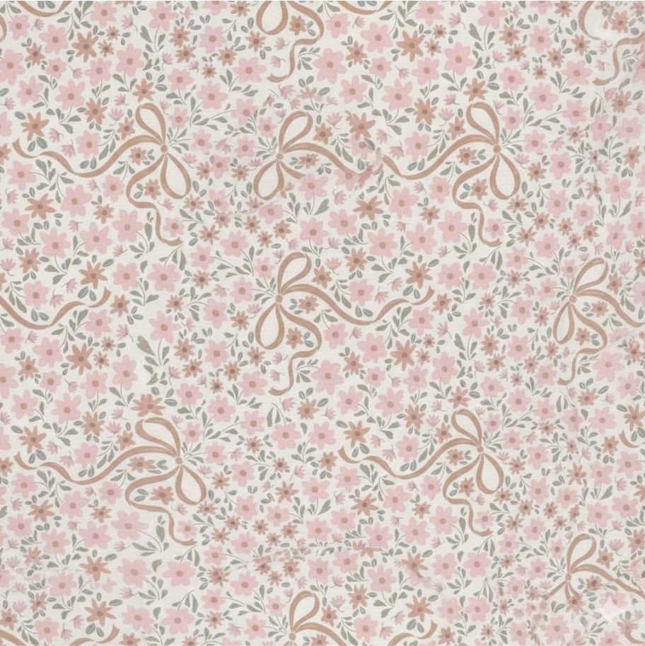 Tecido Lycra Flores e Lacos Violet Fabrics