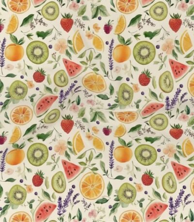 Lycra Reciclada Estampada – Frutas