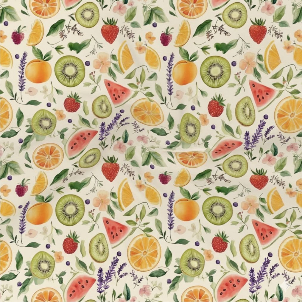 Lycra Reciclada Estampada – Frutas