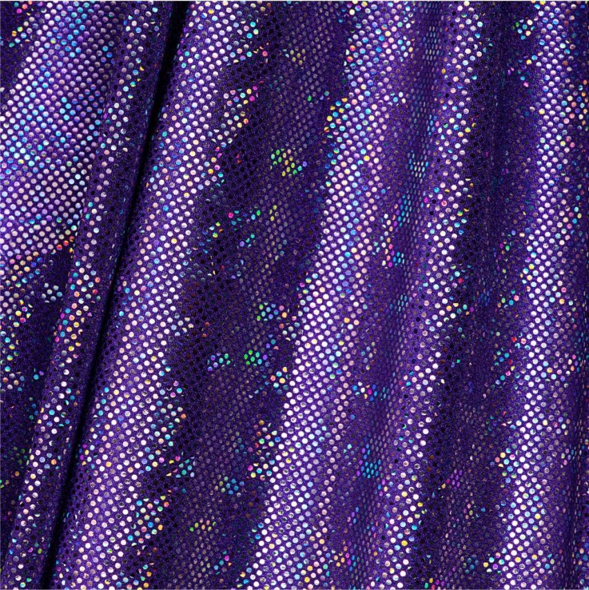 Lycra Holograma Brilho Foil – Violeta