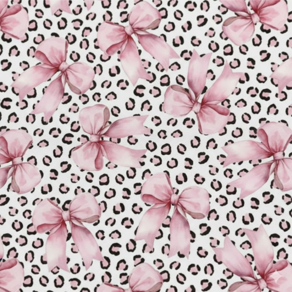 Lycra Reciclada Estampada – Leopardo e Laços