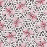 Lycra Reciclada Estampada - Leopardo e Laços