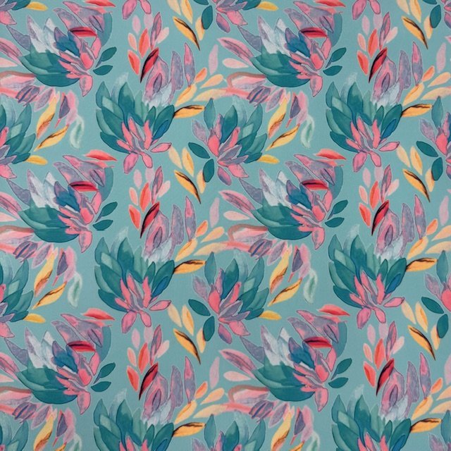 Malha Fria Flowers – Turquesa