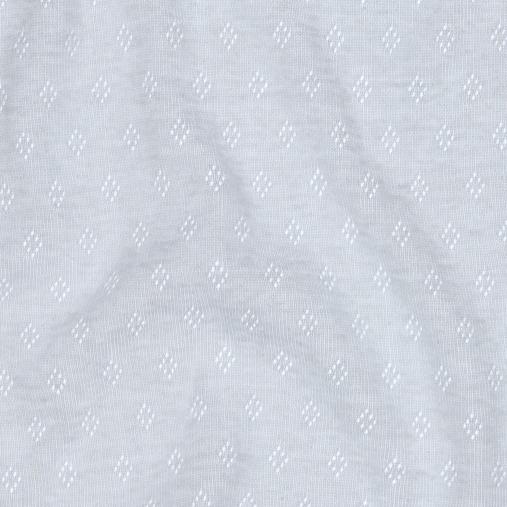 Tecido Malha Pointoille Branco Violet Fabrics