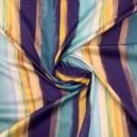 Seda Crepe – Riscas – Multicolor - imagem 2
