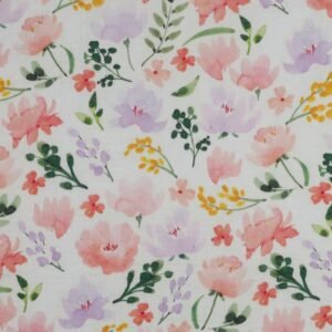 Musselina Big Flowers – Branco
