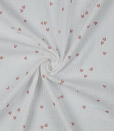 Musselina Corações – Branco