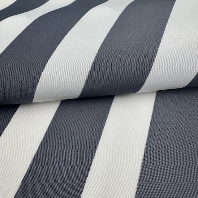 Tecido Nylon Riscas Plastificado Impermiavel Cinzento Claro vv Violet Fabrics