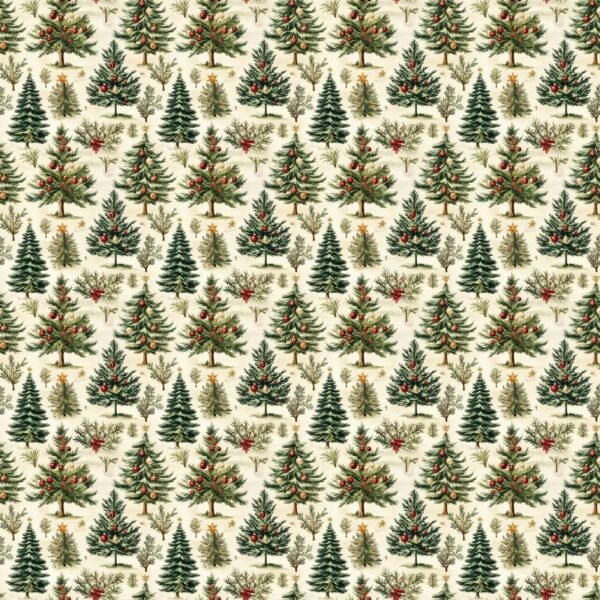 Tecido Decoração Policanvas Natal Árvores de Natal
