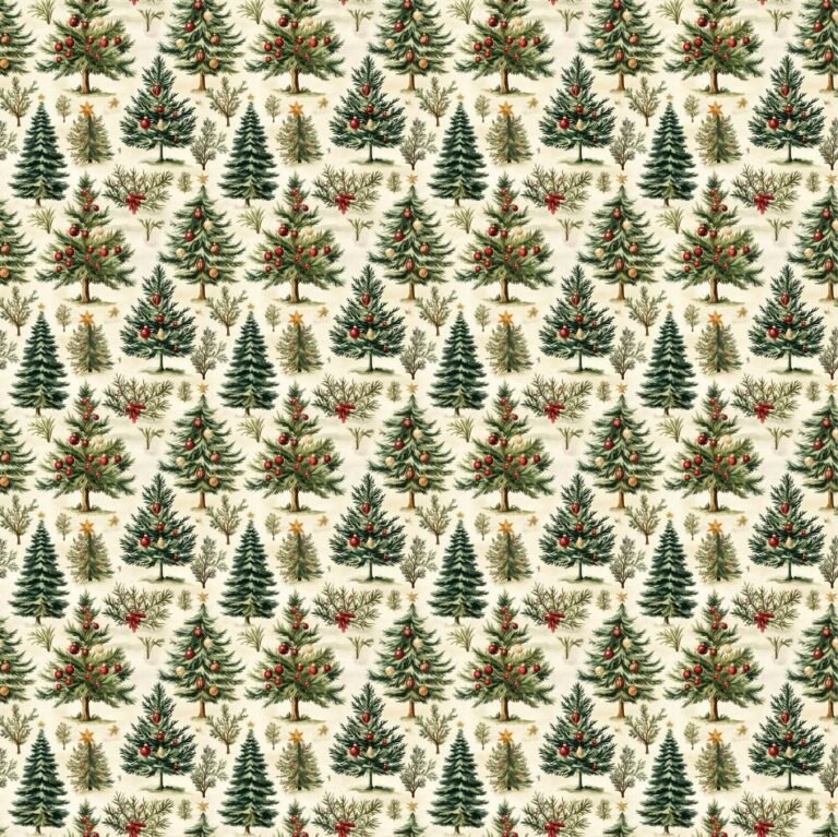 Tecido Decoração Policanvas Natal Árvores de Natal