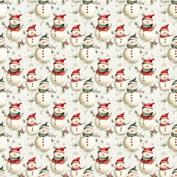 Tecido Decoração Policanvas Natal Boneco de Neve