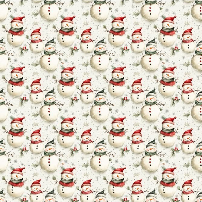 Tecido Decoração Policanvas Natal Boneco de Neve
