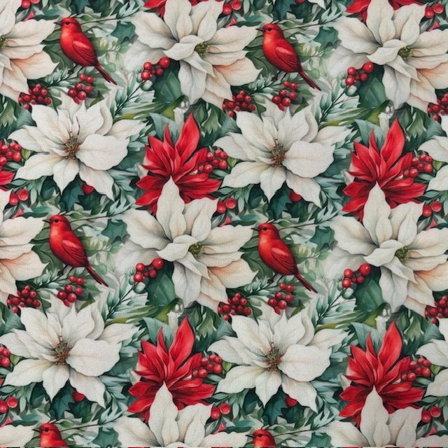 Policanvas Natal – Bird and Flower