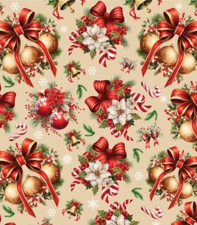 Policanvas Natal – Laços e Bolas