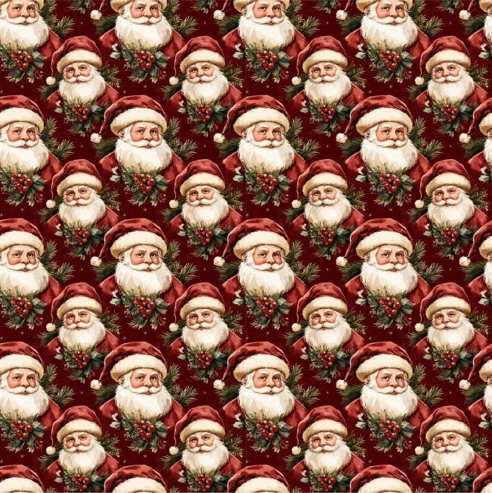 Tecido Decoração Policanvas Natal Pai Natal