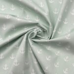 Popeline Âncoras – Verde Menta - imagem 2