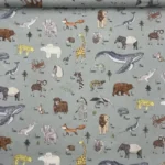 Popeline Animals – Verde