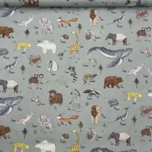 Popeline Animals – Verde