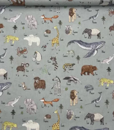 Popeline Animals – Verde