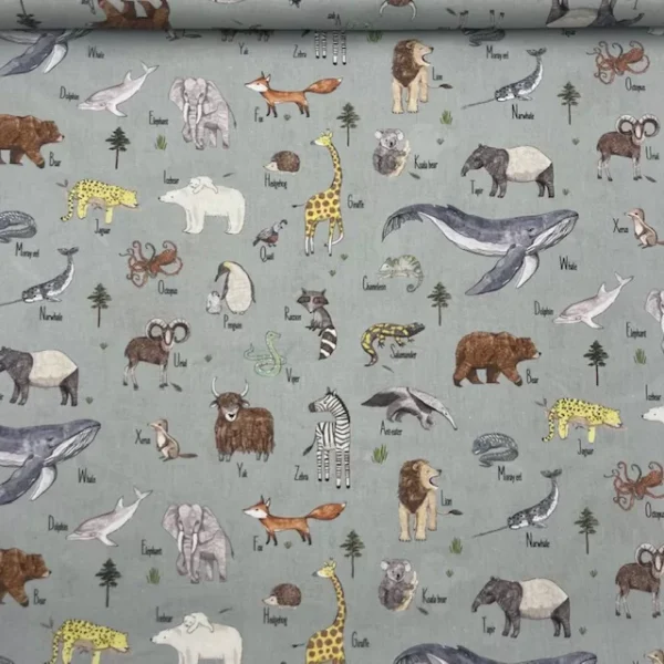 Popeline Animals – Verde