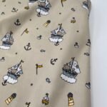 Popeline Baby Marine Boat – Bege - imagem 3