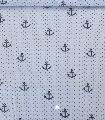 Popeline Baby Marine – Branco