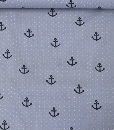 Popeline Baby Marine – Cinzento