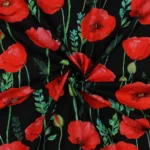 Popeline Big Flower – Preto - imagem 2