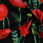Popeline Big Flower – Preto - imagem 3