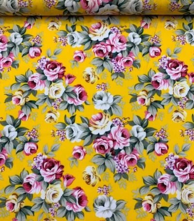 Popeline Big Rose – Amarelo