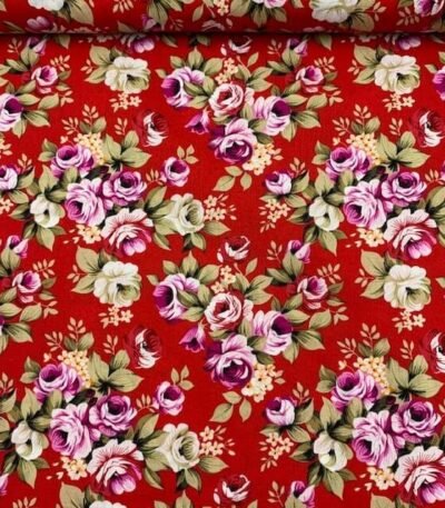 Popeline Big Rose – Vermelho