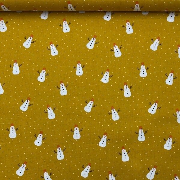 Popeline Boneco de Neve – Amarelo