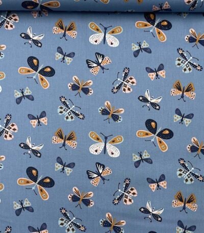 Popeline Butterfly – Azul