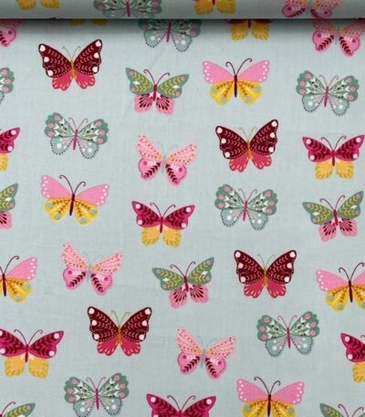 Popeline Butterfly – Verde Menta